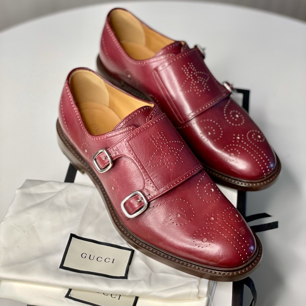 Gucci Bee Brogue Monk men shoes